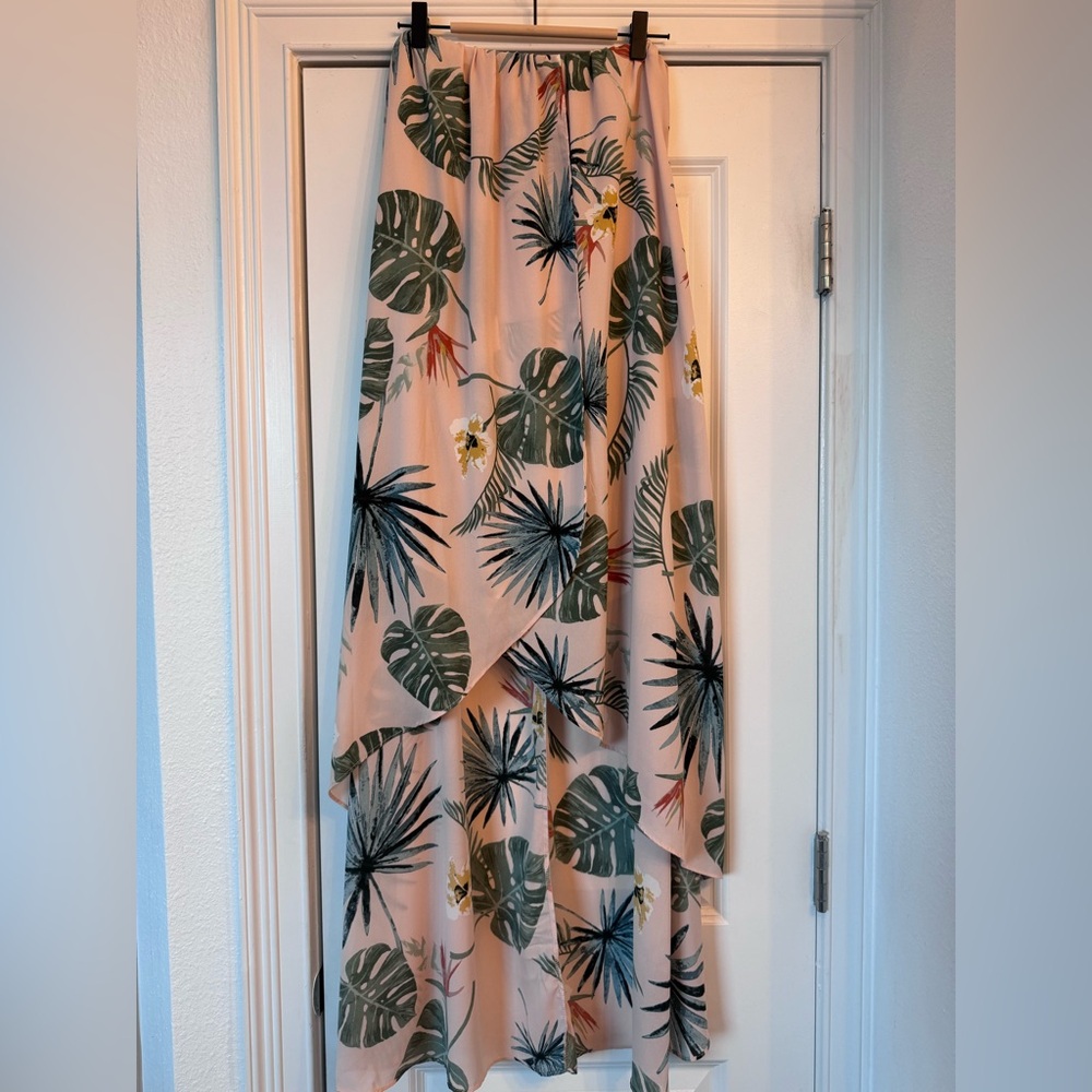 Vici Pink Strapless A-Line Maxi Dress